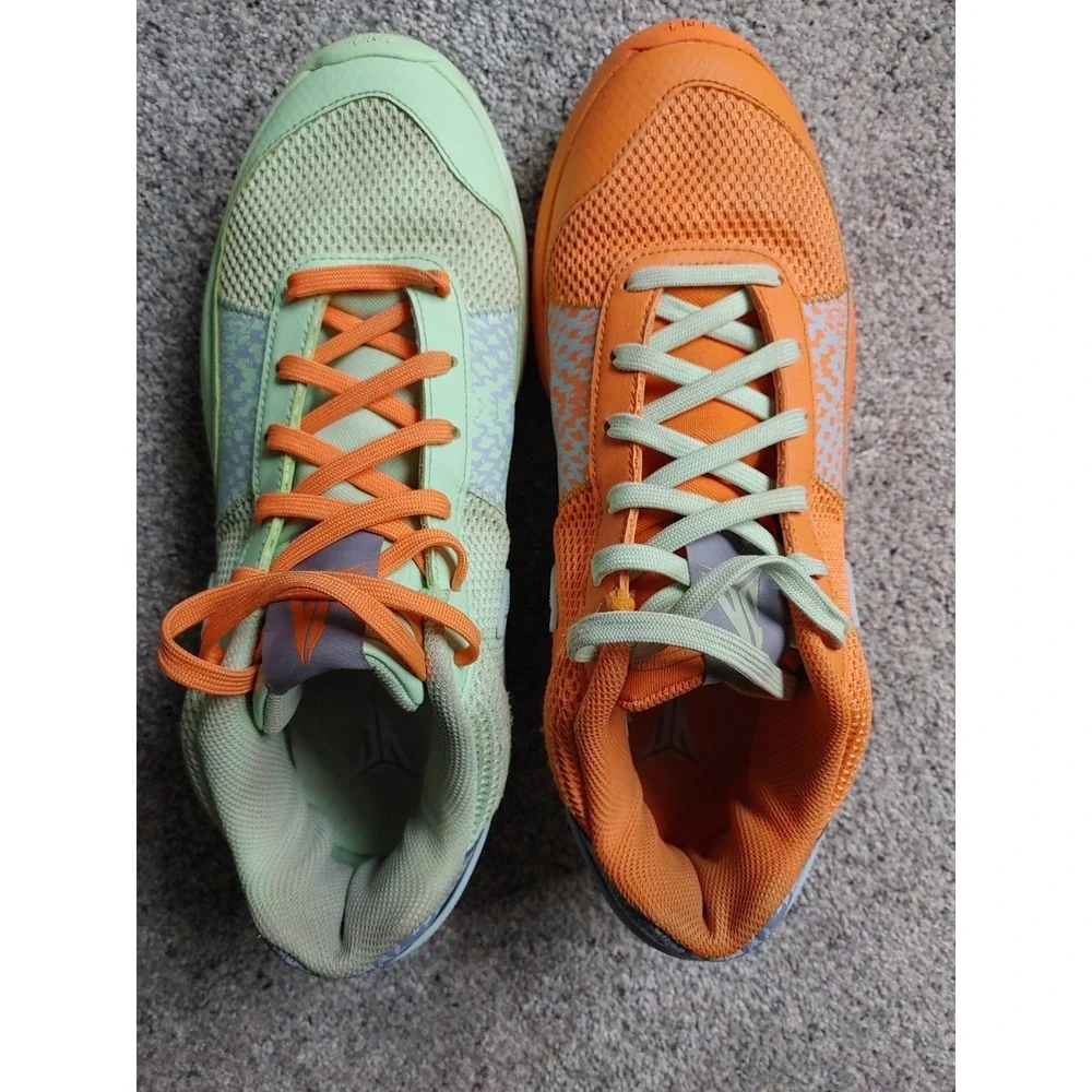Nike Ja 1 Mismatched Basketball Shoes Sneakers Sz 12 Orange Green Athlete Sporty